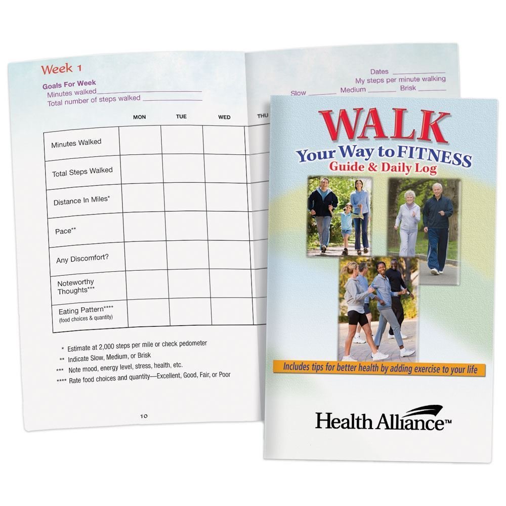 Walk Your Way To Fitness Guide & Daily Log - Personalization Available