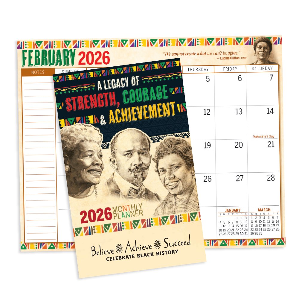 A Legacy of Strength, Courage, & Achievement 2026 Monthly Planner
