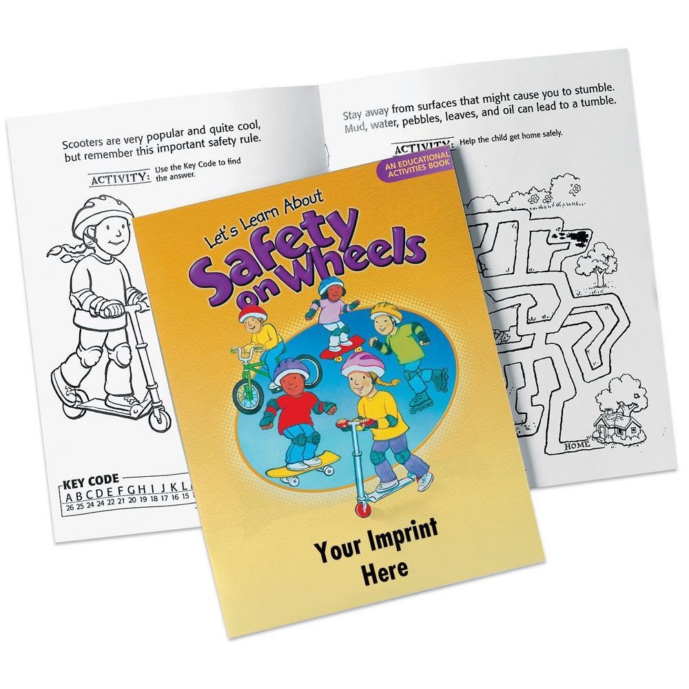 Let's Learn About Safety On Wheels Educational Activities Book - Personalization Available