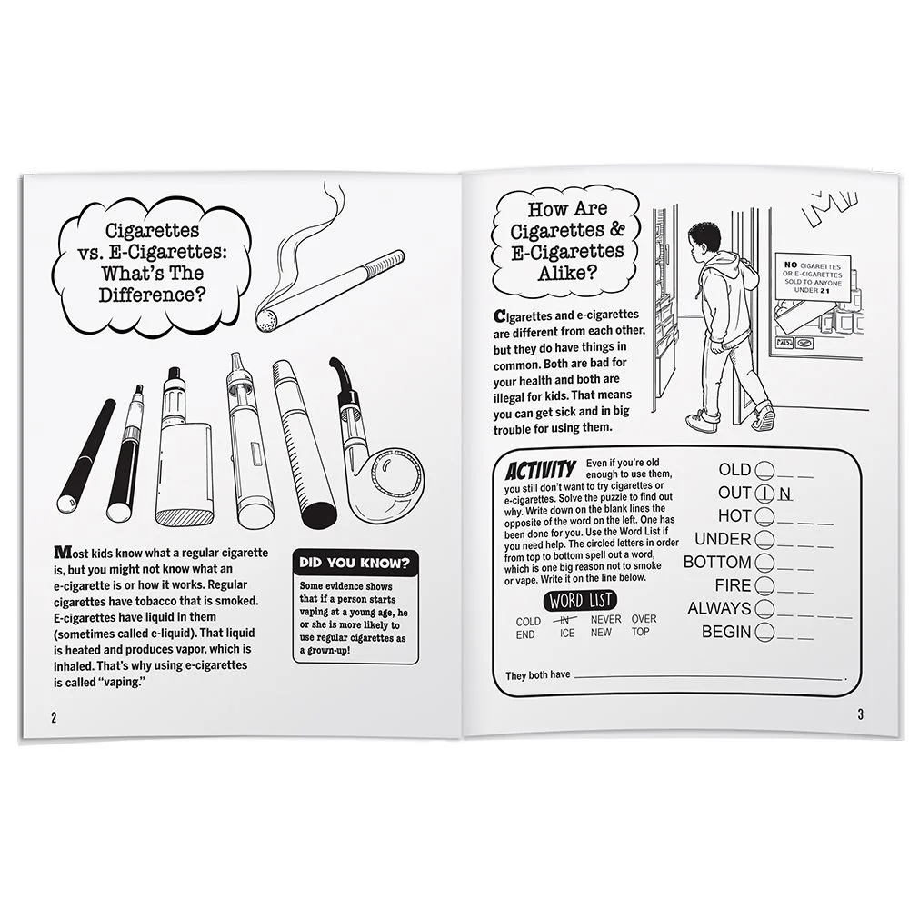 tobacco activities for elementary students The Dangers Of Smoking & Vaping Educational Activities Book - Personalization Available tobacco activities for elementary students The Dangers Of Smoking & Vaping Educational Activities Book - Personalization Available