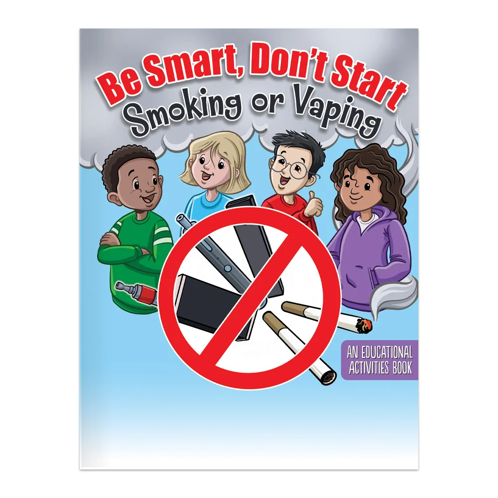 Be SmartDon't Start Smoking or Vaping Educational Activities Book - One-Color Personalization Available | Positive Promotions Be SmartDon't Start Smoking or Vaping Educational Activities Book - One-Color Personalization Available | Positive Promotions