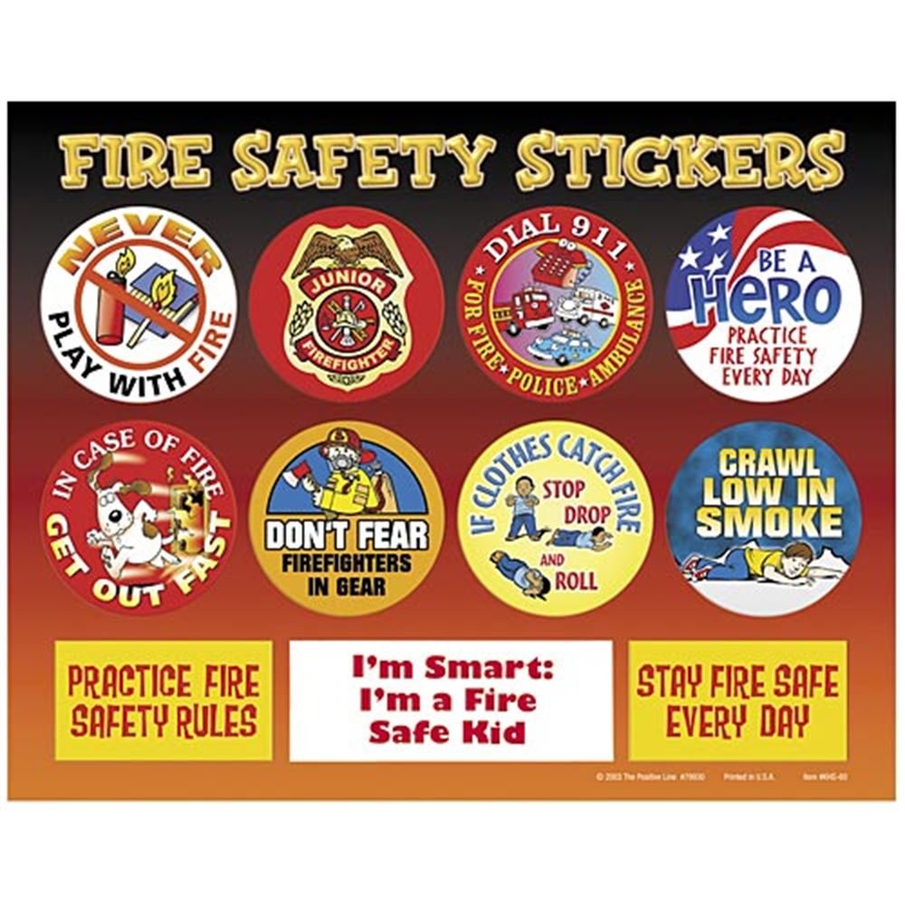 Fire Safety Sticker Sheet (Non-Personalized) | Positive Promotions