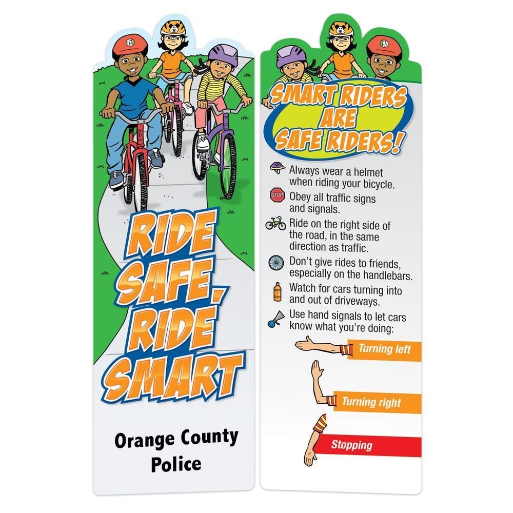 Ride Safe Ride Smart Ride Safe, Ride Smart Die-Cut Bookmark - Personalization Available ...