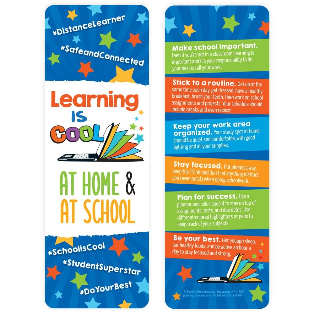 Keep Learning Bookmark Learning Is Cool At Home & At School Bookmark - 25 Per Pack | Positive ...