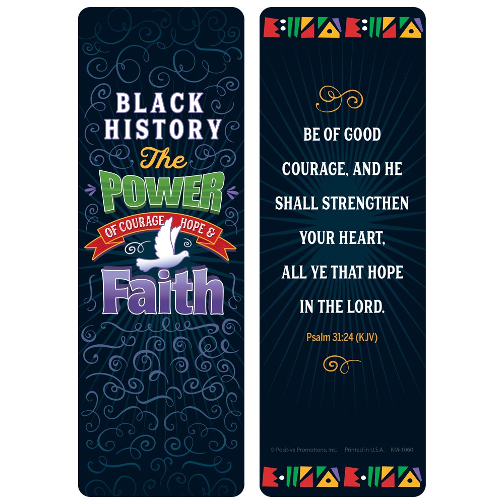 Black History: The Power Of Courage, Hope, & Faith Bible Marker - Pack of 25