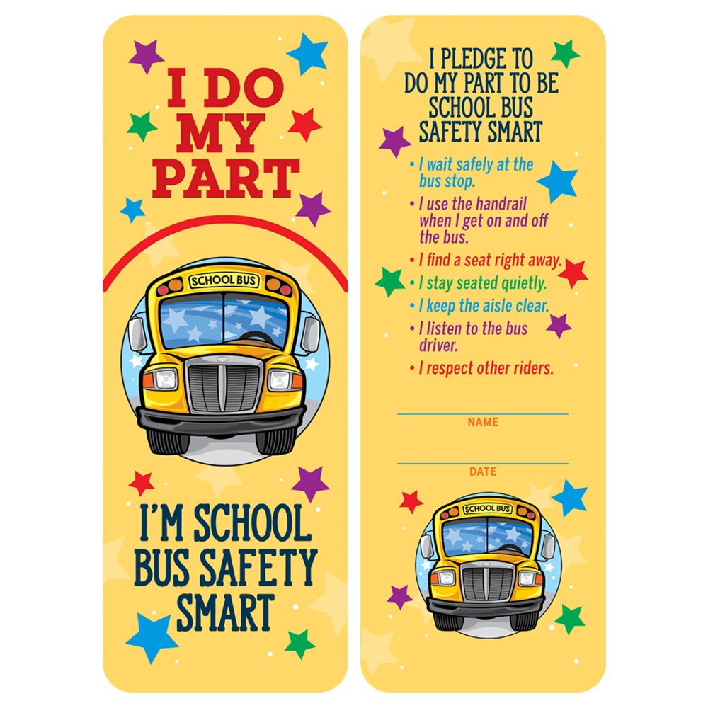 I Do My Part; I'm School Bus Safety Smart Bookmark - Pack of 25