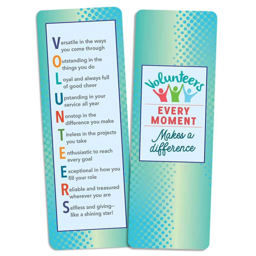 Volunteers: Every Moment Makes A Difference Deluxe Bookmark Pack