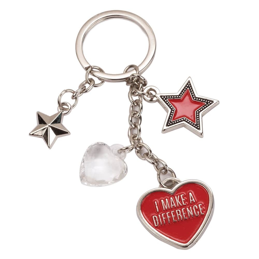 I Make A Difference Charm Key Tag With Keepsake Holiday Card
