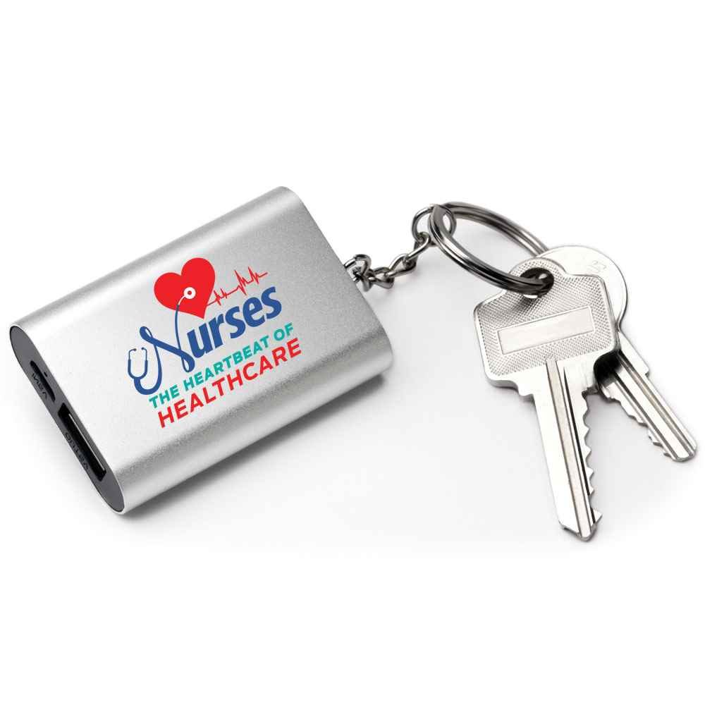 Nurses: The Heartbeat Of Healthcare Emergency Power Bank Key Tag