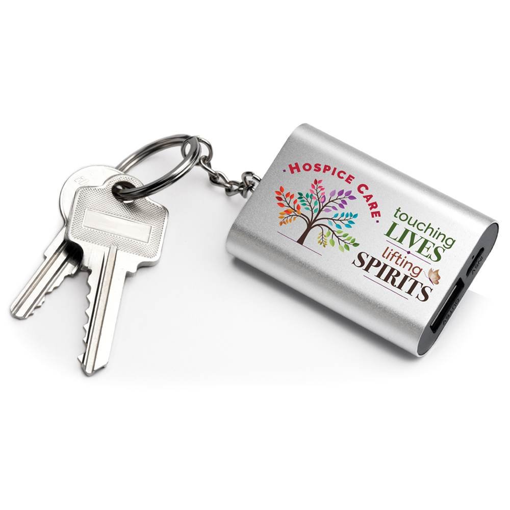 Hospice Care: Touching Lives, Lifting Spirits Emergency Power Bank Key Tag