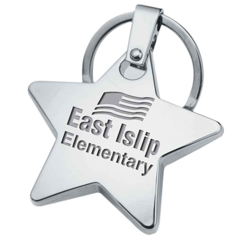 Laser-Engraved Star Key Ring - Personalization Available | Positive ...