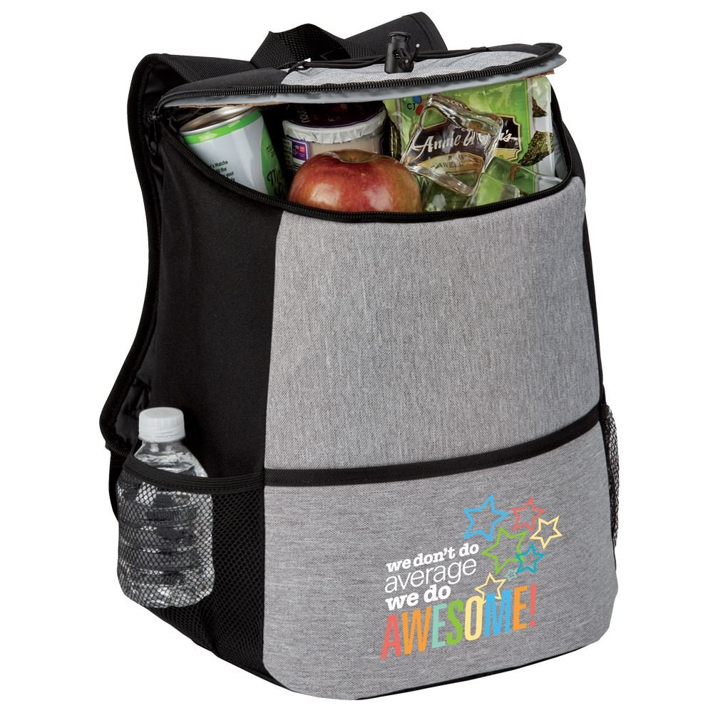 We Don't Do Average, We Do Awesome! Gray Hemingway Backpack Cooler