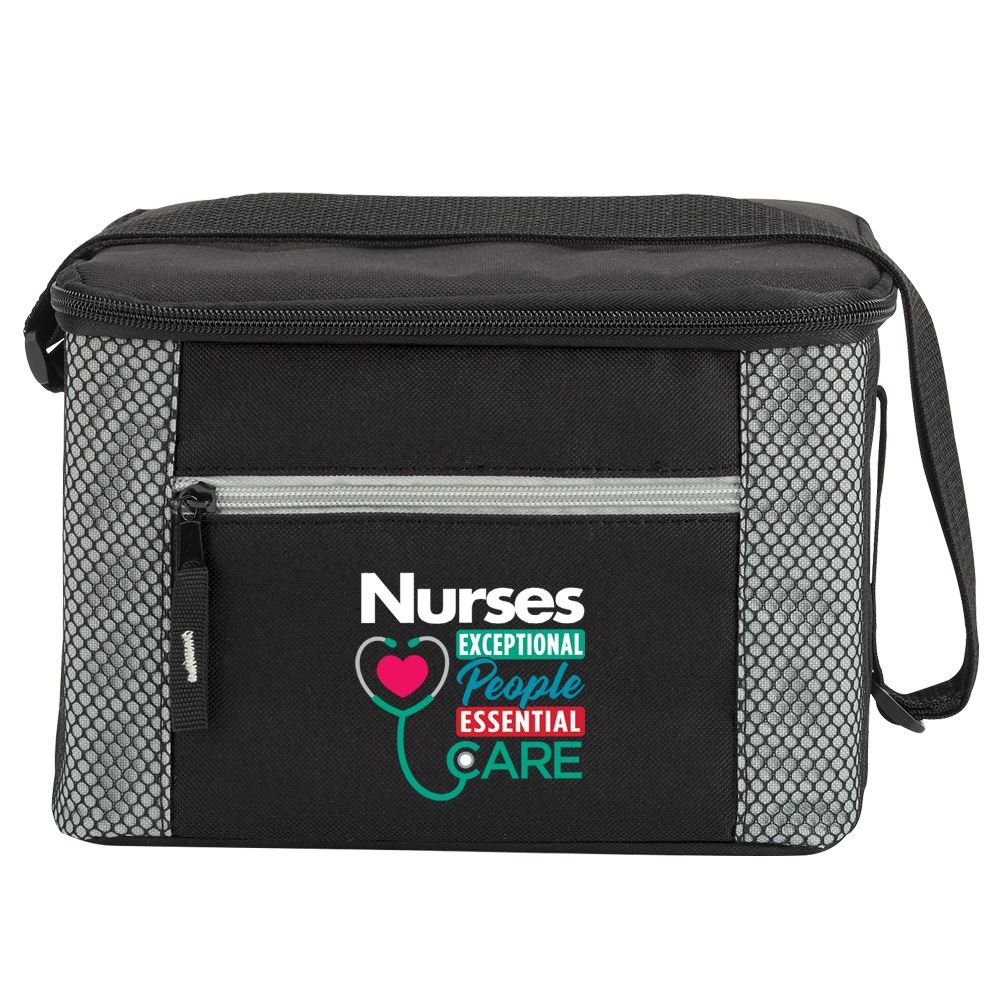 Nurses: Nurses Exceptional People, Essential Care Gray Atlantic Lunch/Cooler Bag