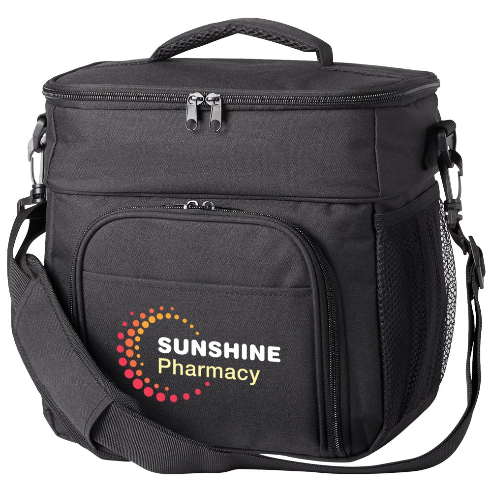 Heathered Black Austin Dual-Compartment Lunch/Cooler Bag - Personalization Available