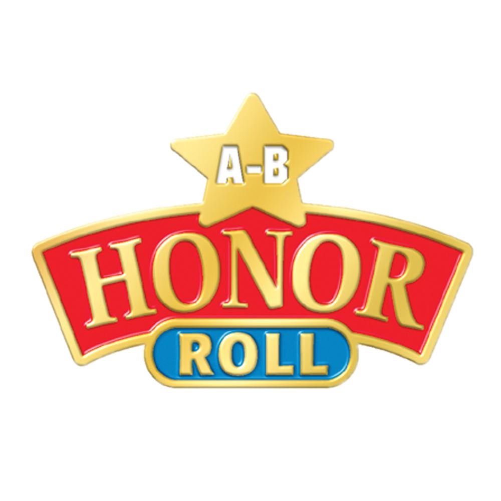 A B Honor Roll Star Lapel Pin With Presentation Card Positive Promotions