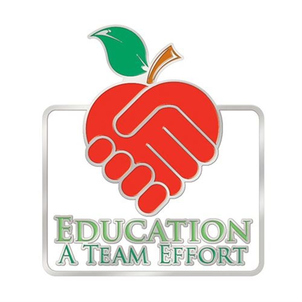 Education: A Team Effort Lapel Pin With Presentation Card