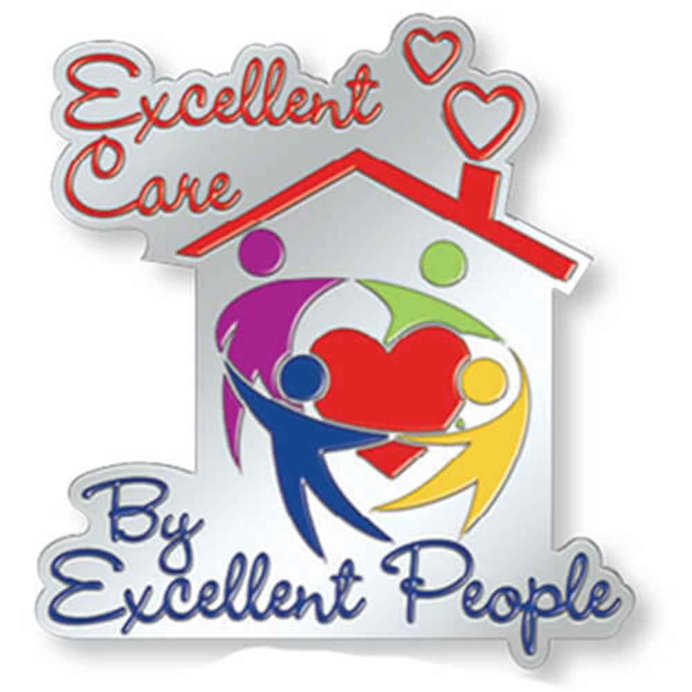 Excellent Care By Excellent People Lapel Pin With Card | Positive ...