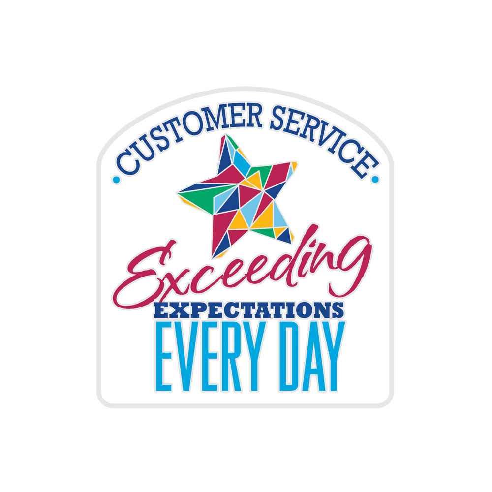 Customer Service: Exceeding Expectations Every Day Lapel Pin With ...