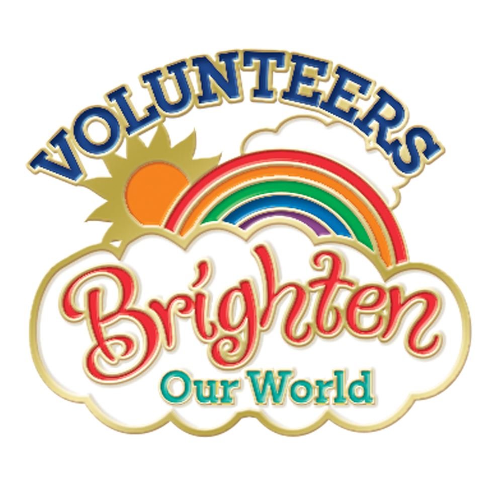 Volunteers Brighten Our World Lapel Pin With Presentation Card