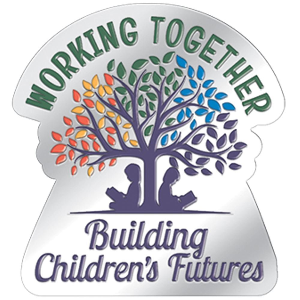 Working Together Building Children's Futures Lapel Pin With Presentation Card