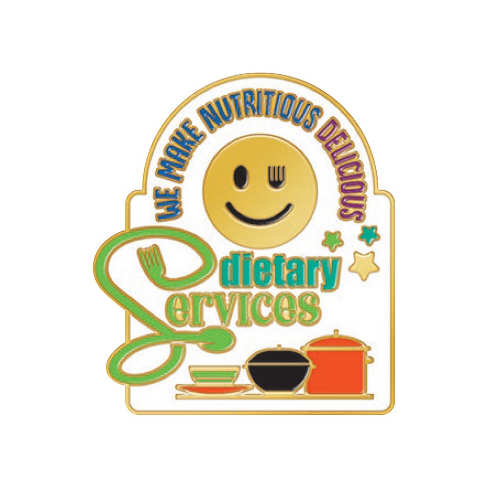 Dietary Services We Make Nutritious Delicious Lapel Pin With