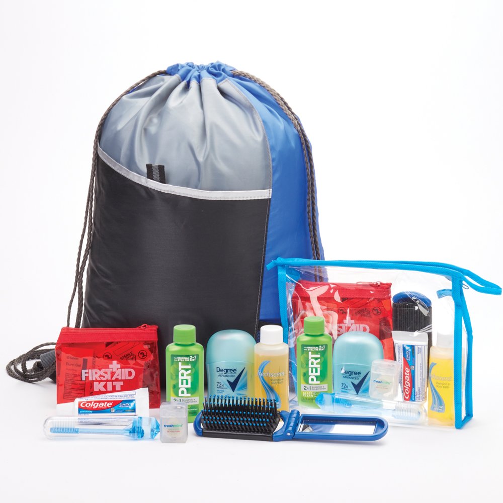10-Piece Essential Hygiene Kit in Drawstring Backpack | Positive Promotions