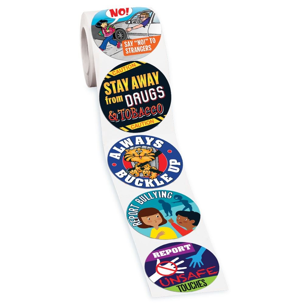 Safe Habits Assorted Stickers-On-A-Roll - Roll of 200