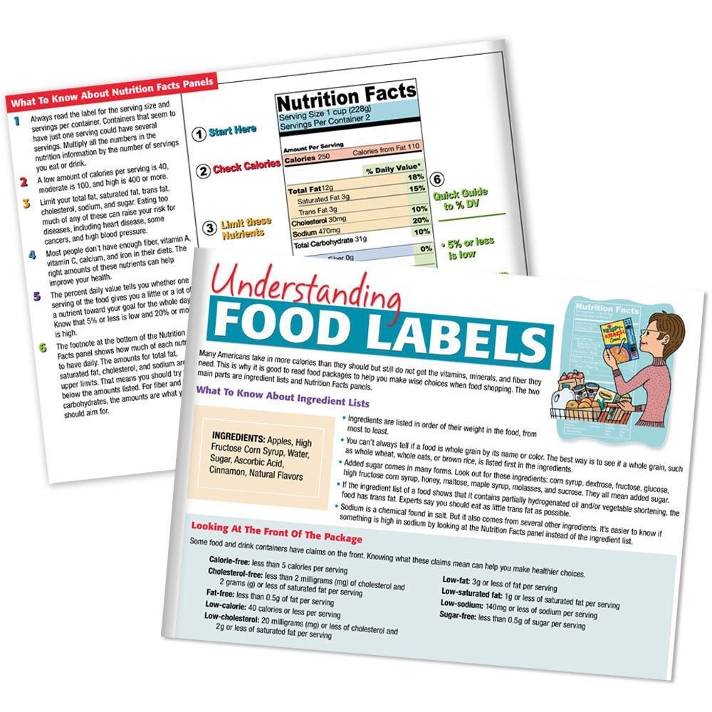 Understanding Food Labels 56-Page Tear-Off Tablets