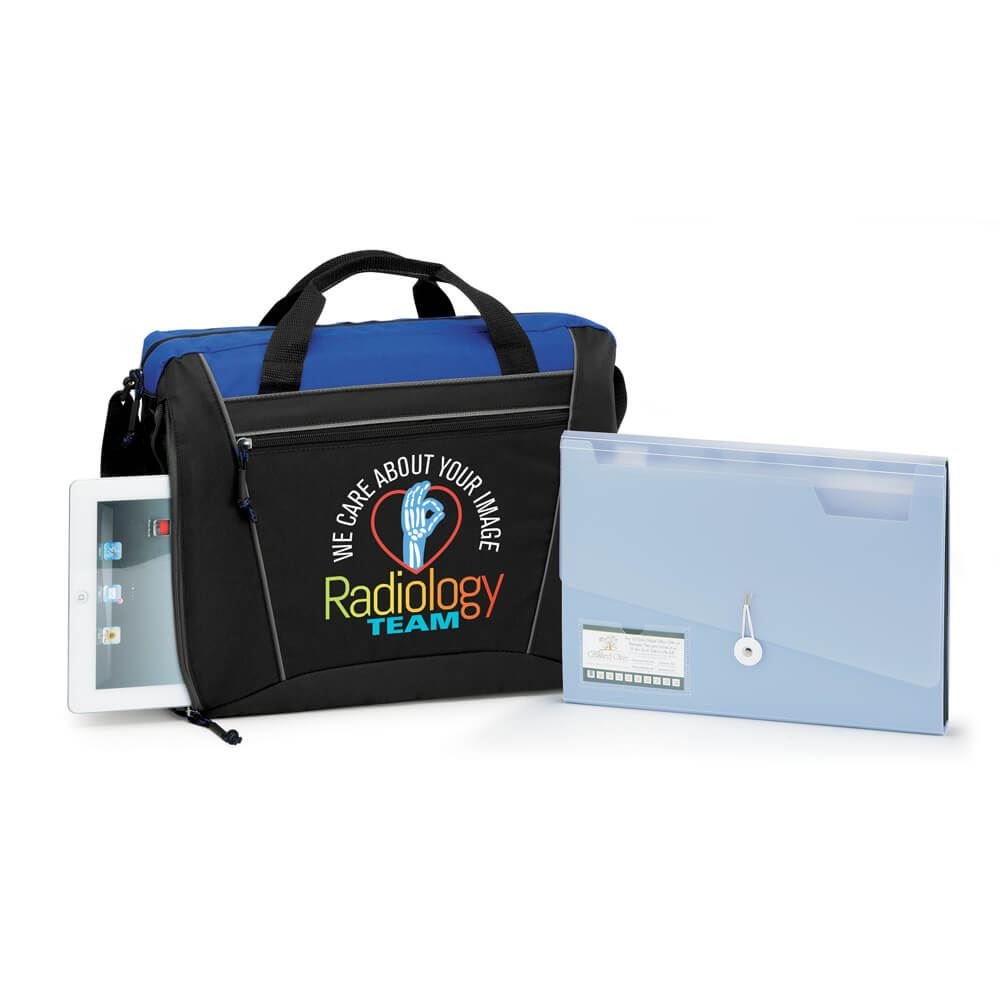 Radiology Team: We Care About Your Image Westbury Briefcase Bag & Expanding File Folder Gift Set