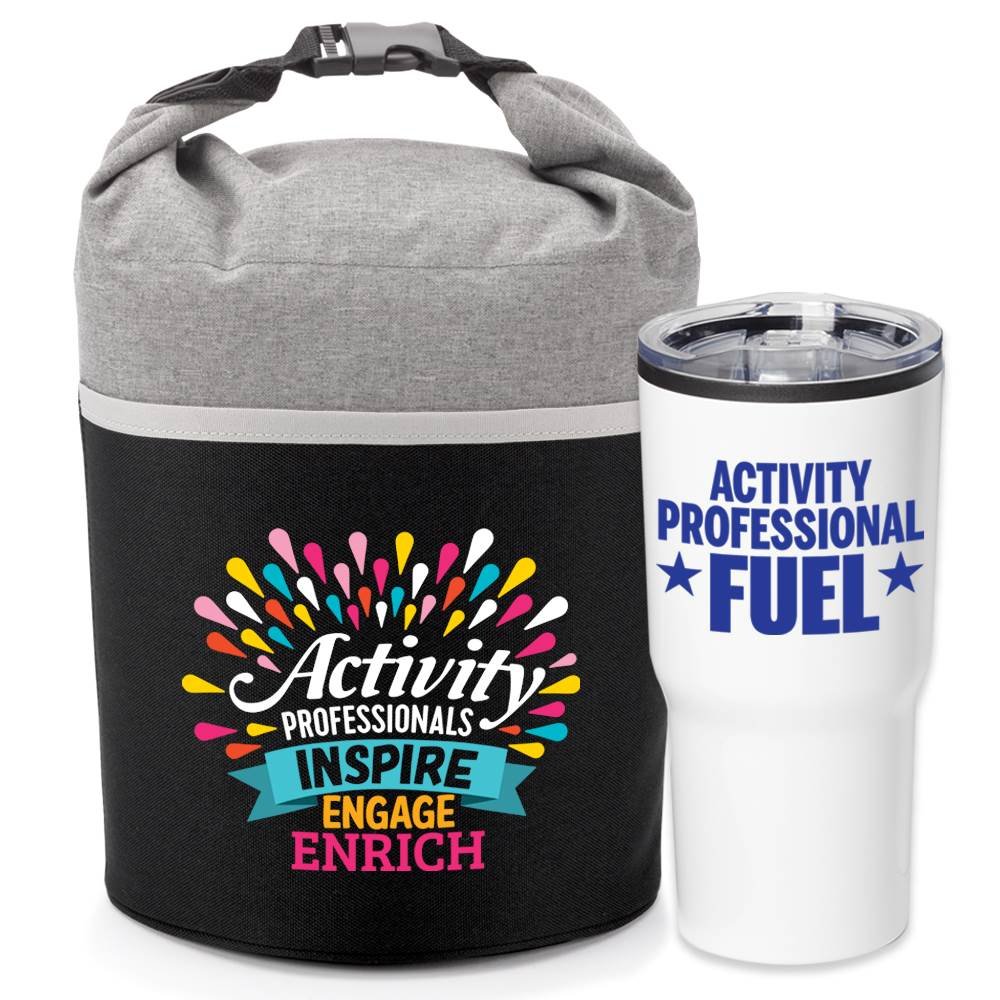 Activity Professionals Travel Tumbler & Cooler Lunch Bag Gift Set