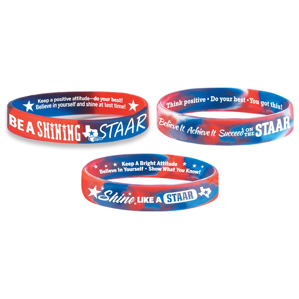 STAAR 2-Sided Silicone Bracelet Assortment Pack - Pack of 30
