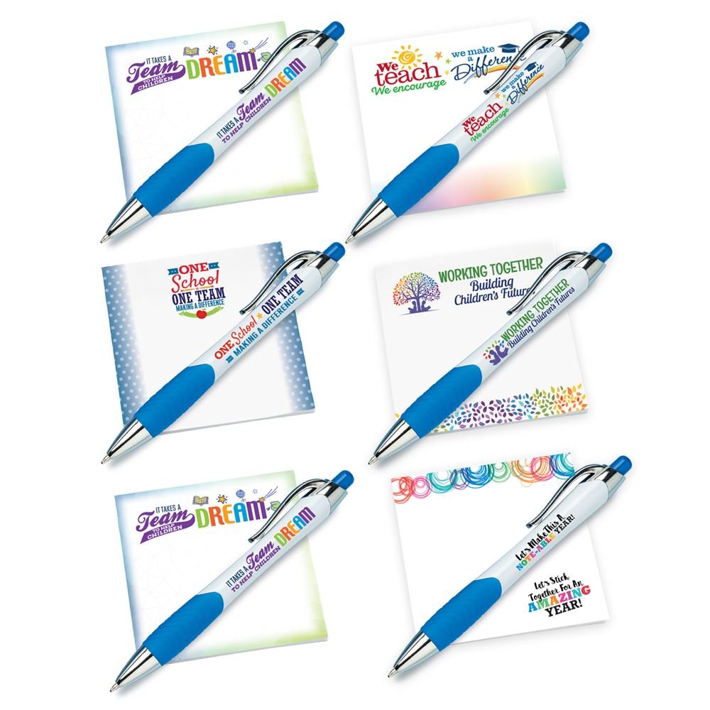 Sticky Pad/Pen Sets Assortment Pack