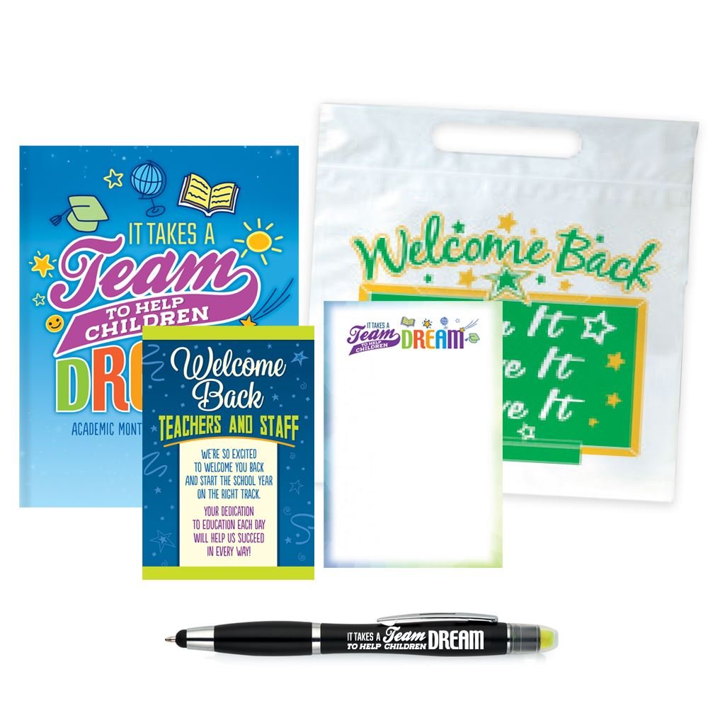 It Takes A Team To Help Children Dream Academic Monthly Desk Planner & Pen Supply Kit #2