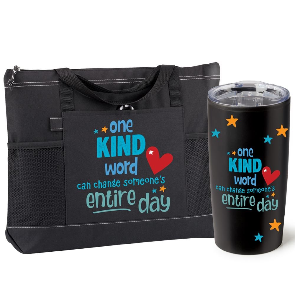 One Kind Word Can Change Someone's Entire Day Moreno Tote Bag & Teton Tumbler Combo