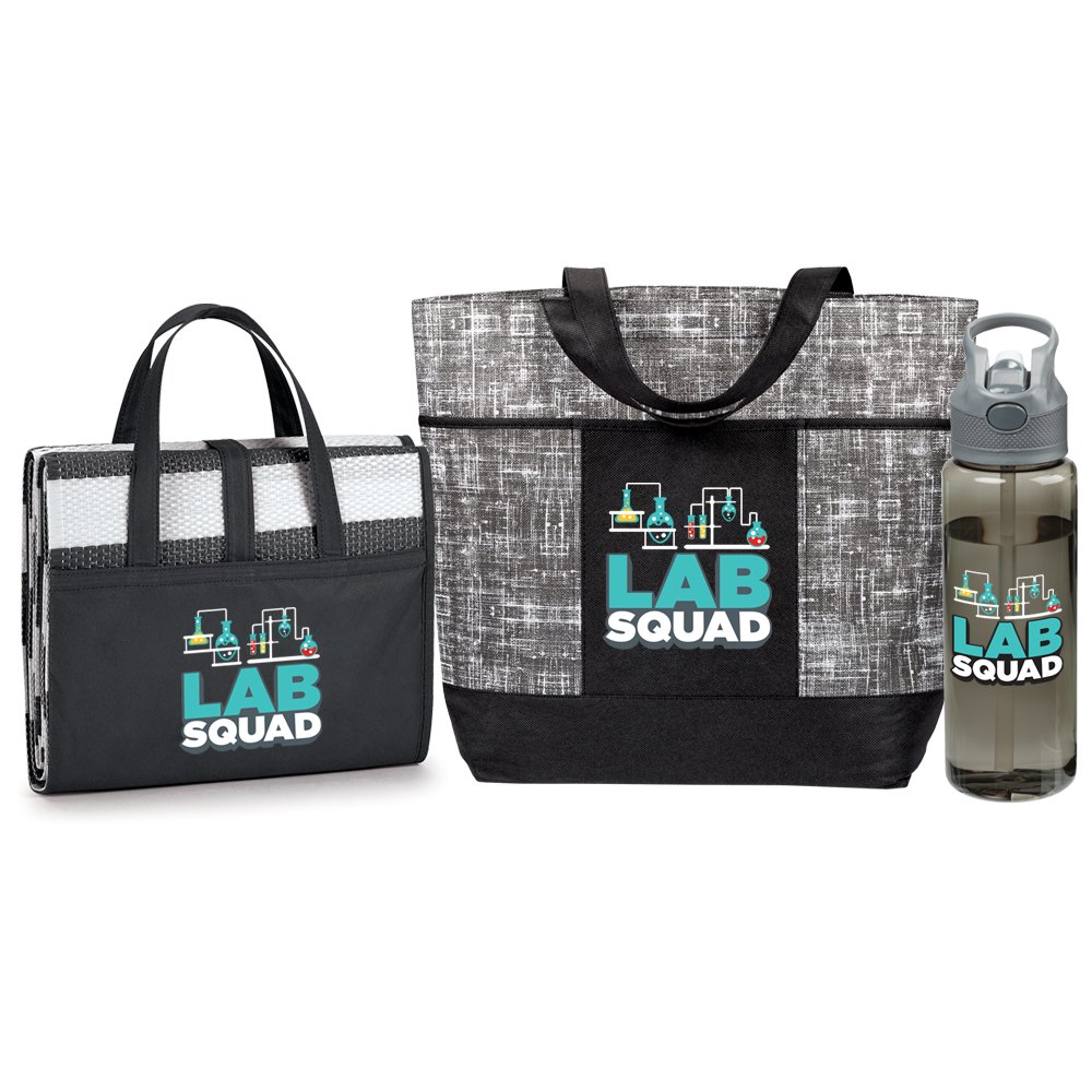 Lab Squad Beat Mat, Malibu Tote, & Wellness Water Bottle Gift Set