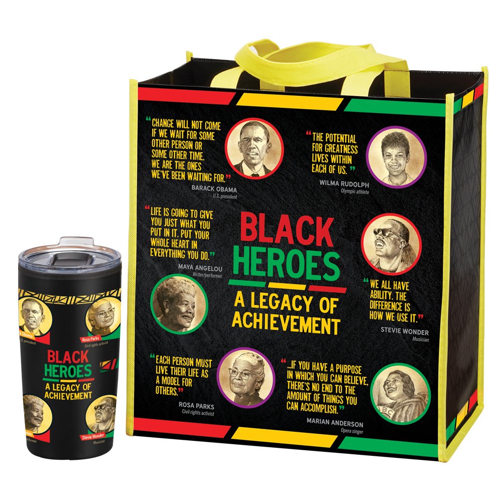 Black Heroes: A Legacy of Achievement Tote & Tumbler Gift Set