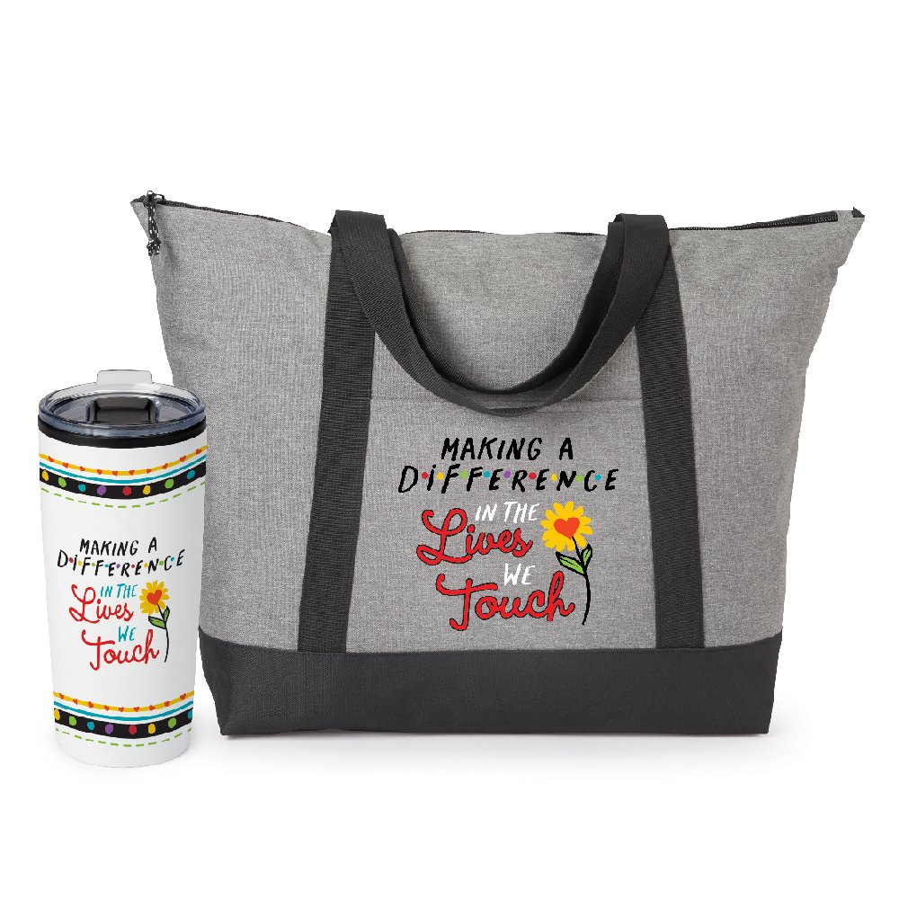 Making a Difference in the Lives We Touch Tumbler & Boat Bag Gift Set