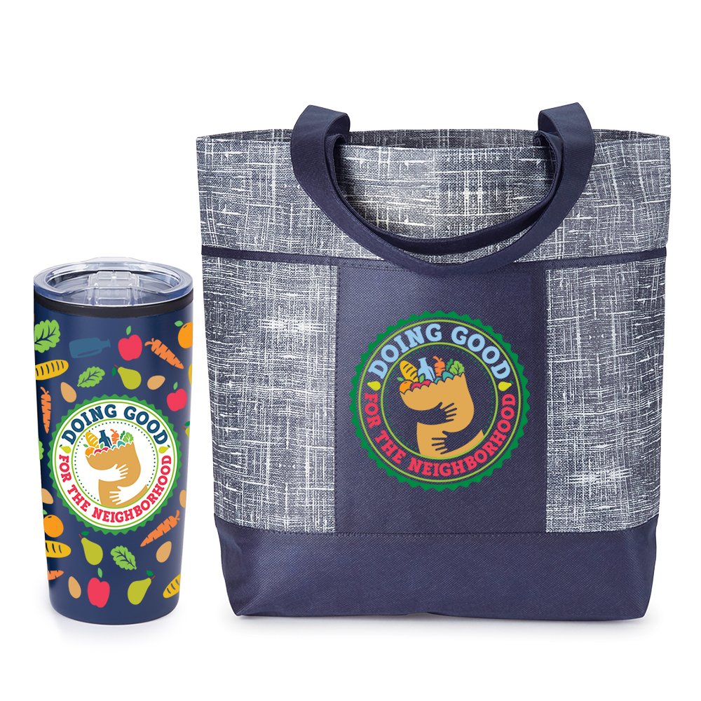 Doing Good for the Neighborhood Malibu Tote & Teton Tumbler Gift Set