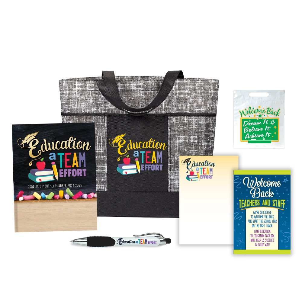 Education: A Team Effort Planner, Malibu Tote, Notepad, Pen, Card ...