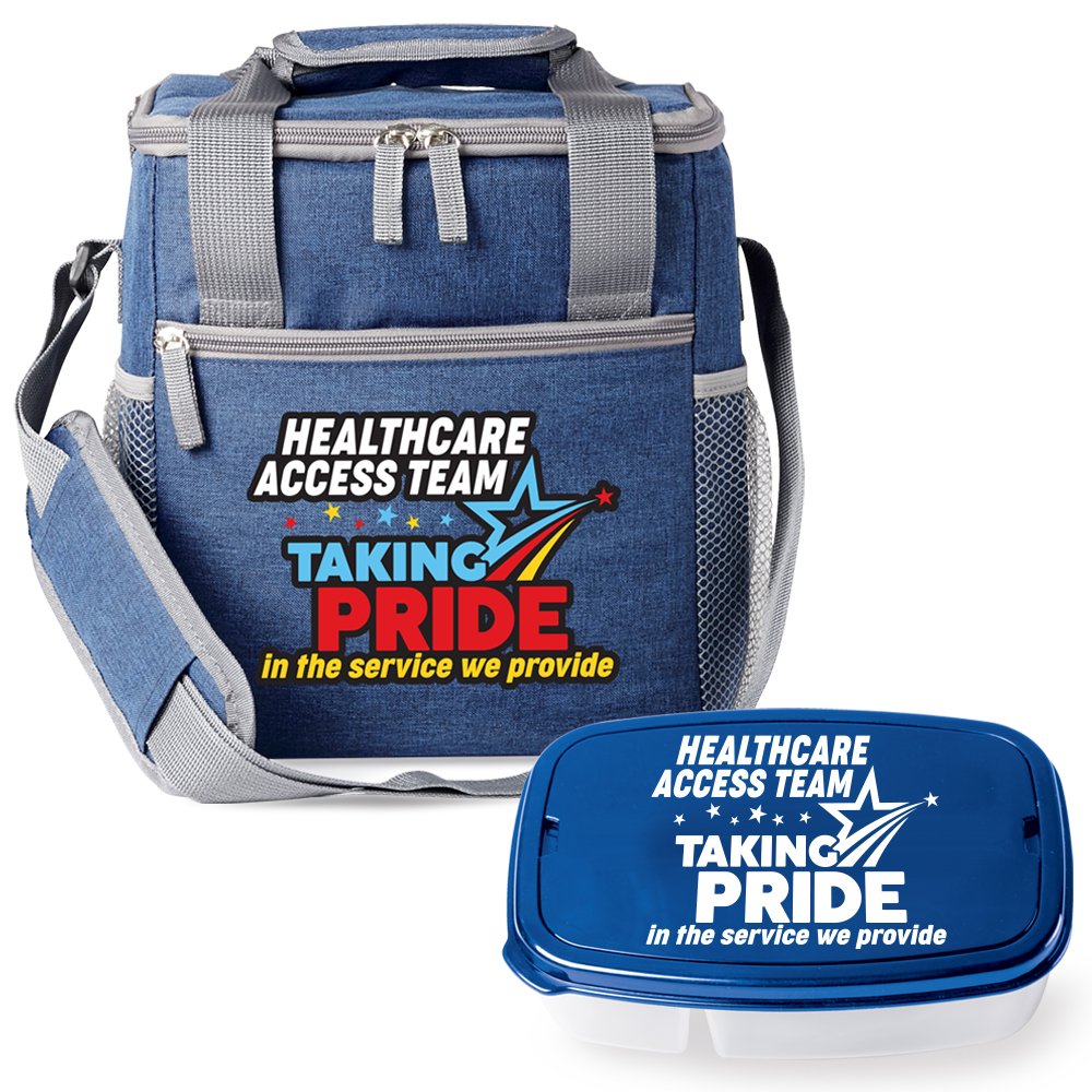 Healthcare Access Team: Taking Pride in the Service We Provide Riverside Lunch/Cooler Bag & 2-Section Food Container Gift Set