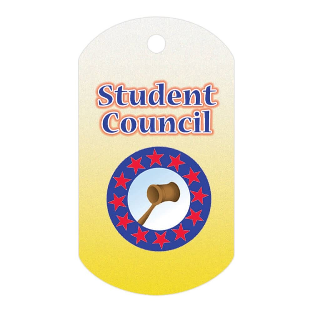 Student Council Laminated Award Tag With 24