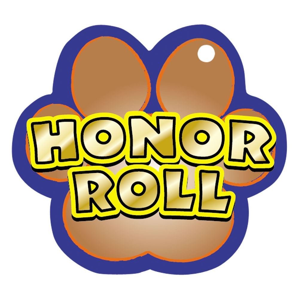 Honor Roll Paw-Shaped Award Tags With 4