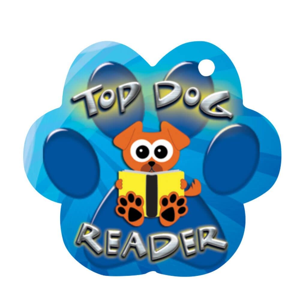 Top Dog Reader Laminated Award Tag With 4