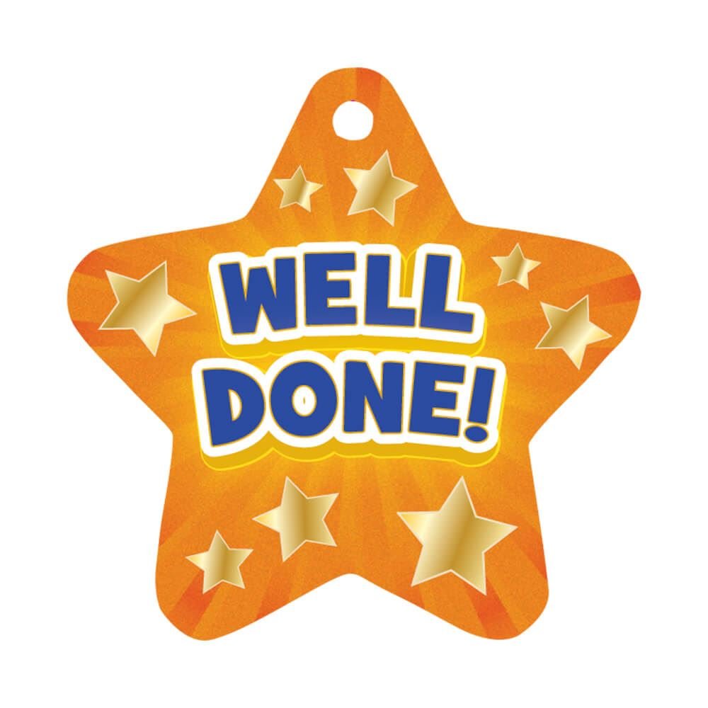 Well Done Laminated Award s With 4 Chains Pack Of 25 Positive Promotions