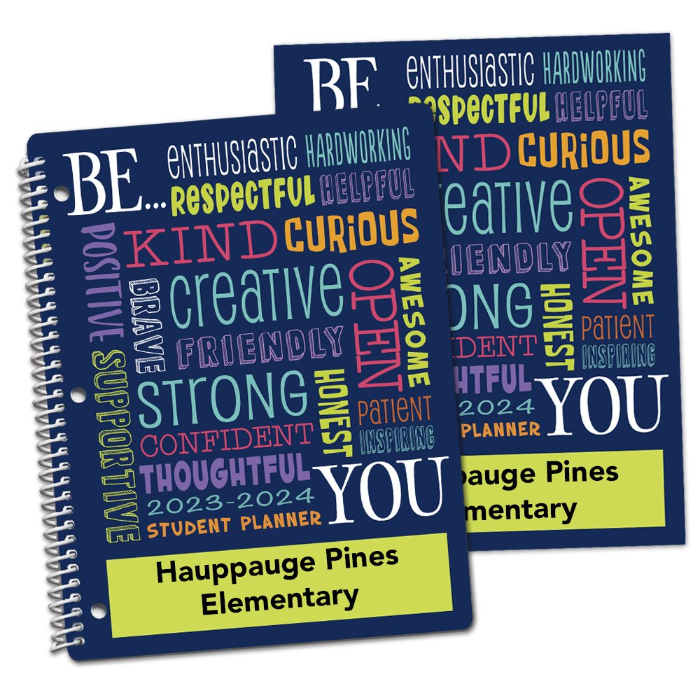 Be You (Word Cloud) Elementary School 2023-2024 Planner/Folder Combo - Personalization Available