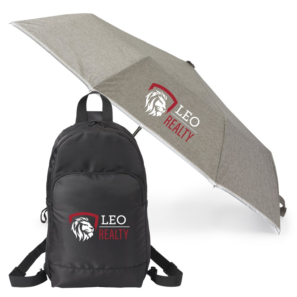 Sling Backpack & Umbrella Gift Set - Personalization Available