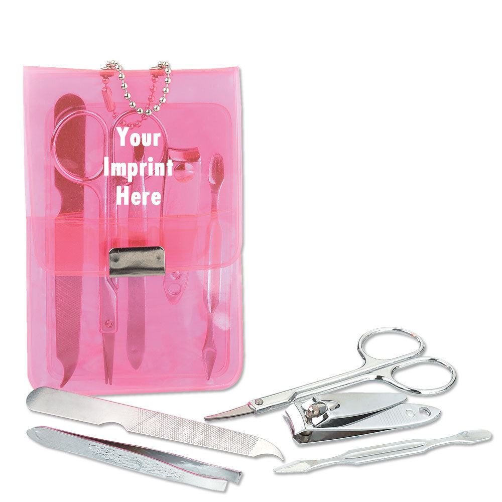 5-Piece Compact See-Through Manicure Kit - Personalization Available