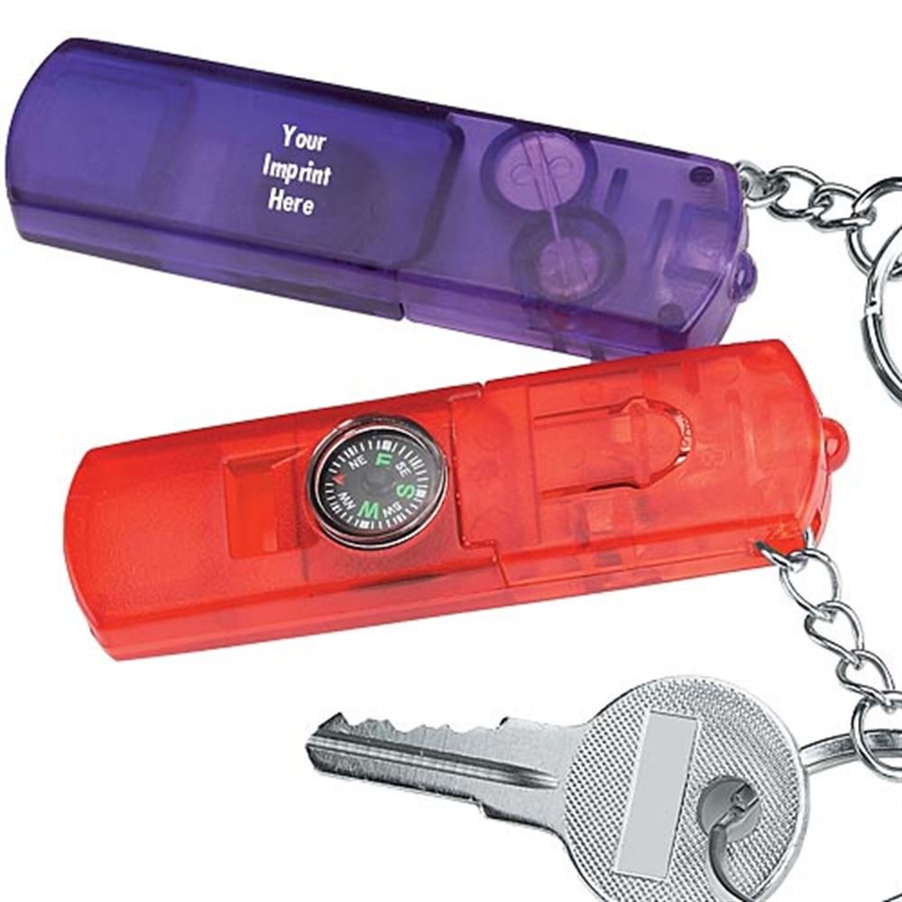 Whistle Key Light Compass - Personalization Available