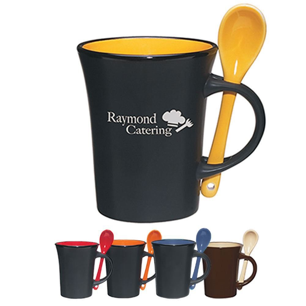 Aztec Mug With Spoon 10-oz. - Personalization Available