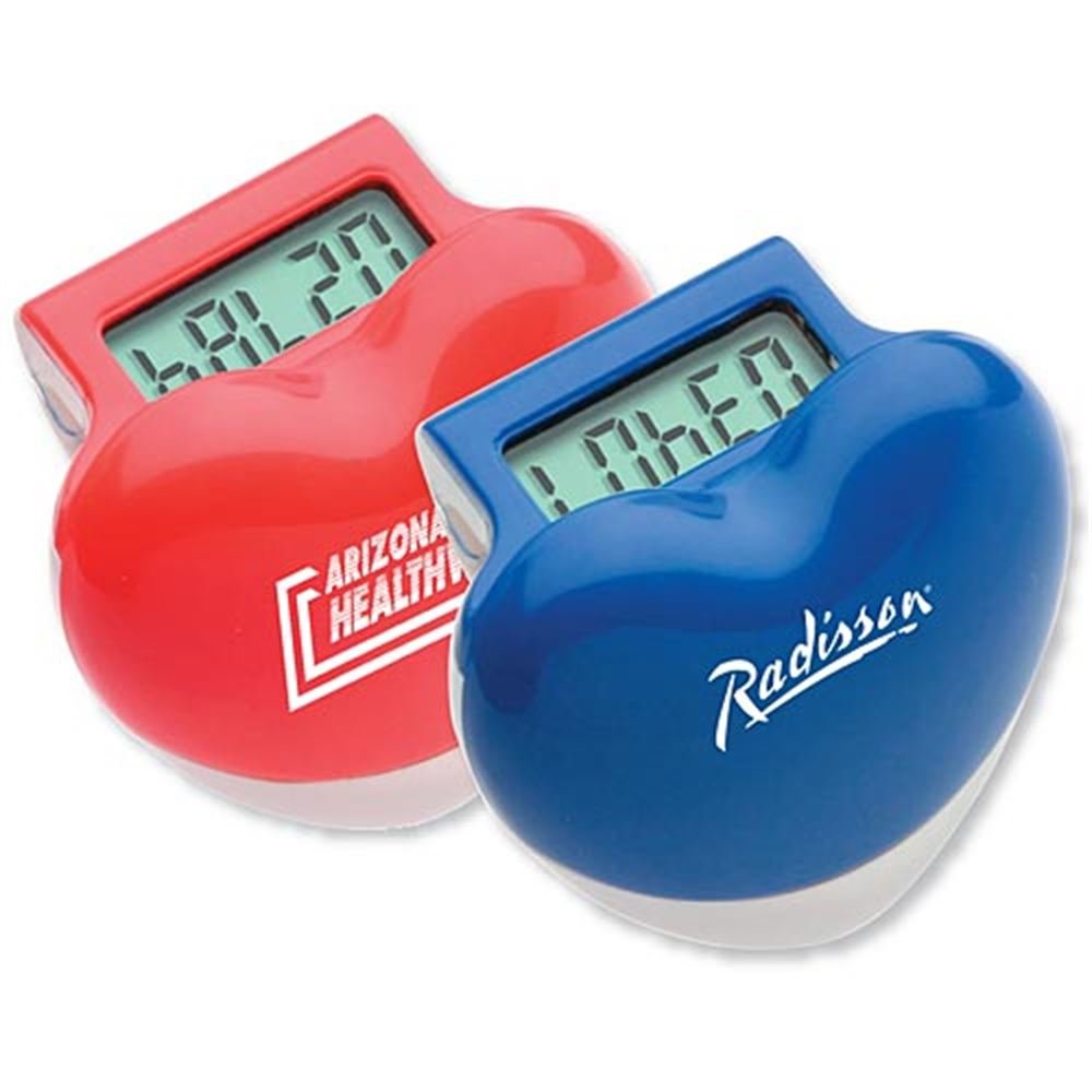 Heart-Shaped Step Pedometer - Personalization Available